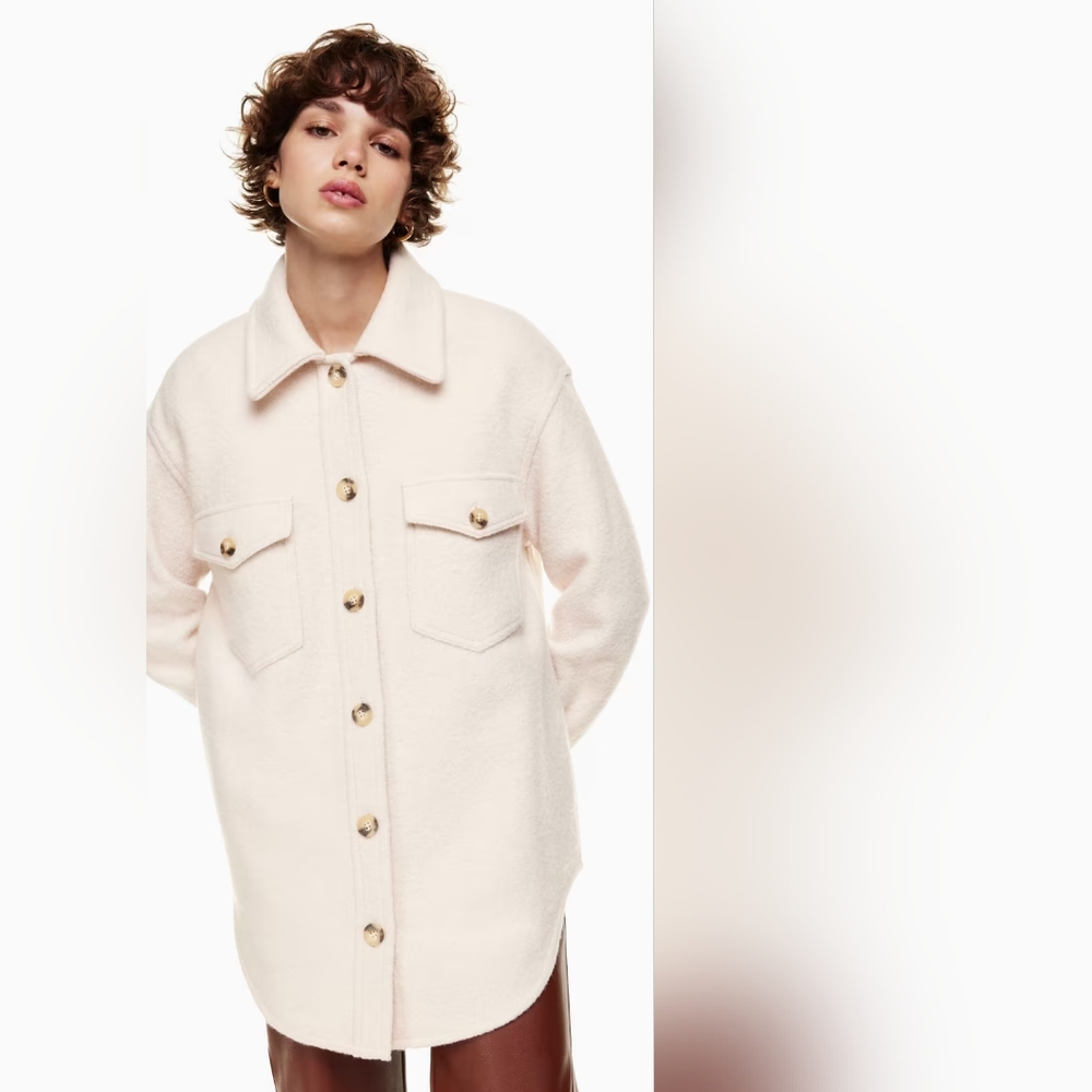 Wilfred Free Ganna Shirt Jacket, XXS Heather Bone